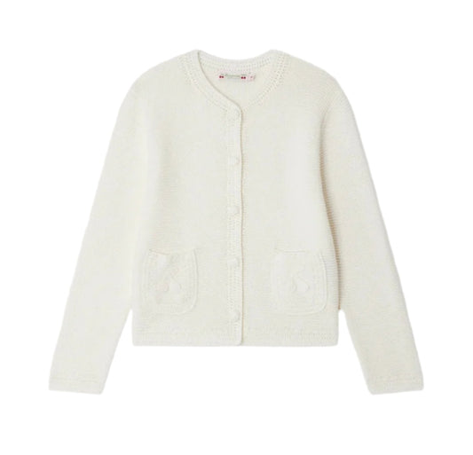 Elaia Cardigan with Embroidered Cherries