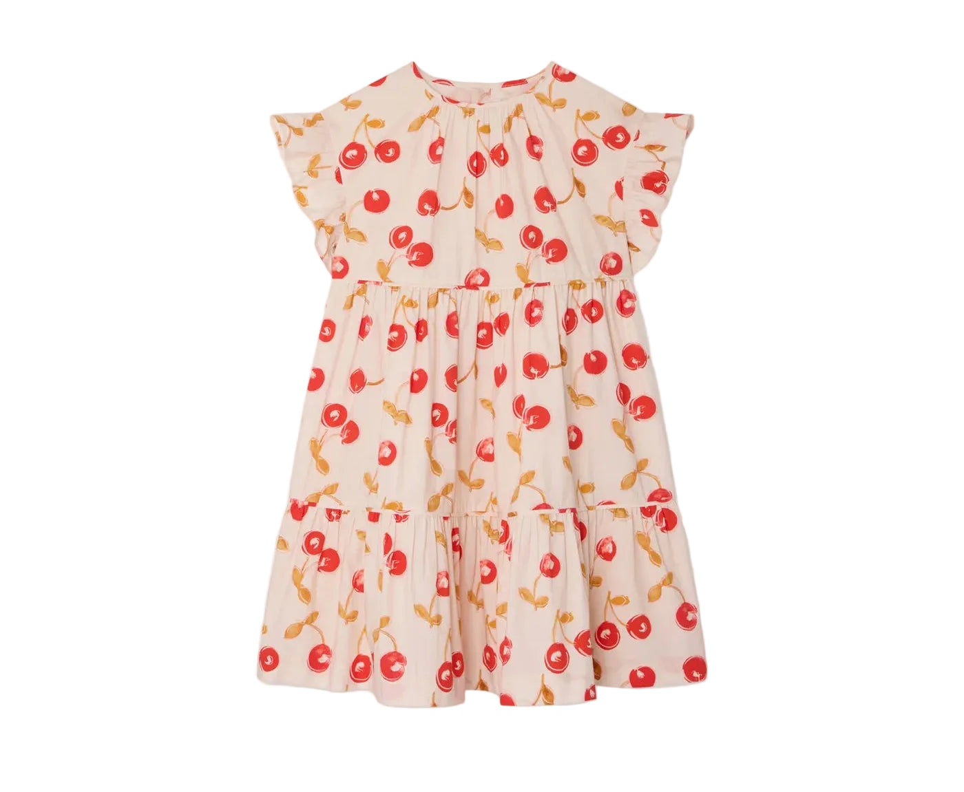 Bonpoint Leontine Ruffle Cherry Dress