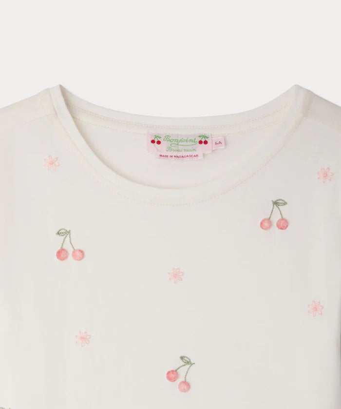 Lalcala Hand Embroidered Floral T-Shirt