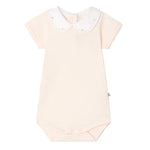 Bonpoint Cygne Hand Embroidered Cherries Bodysuit
