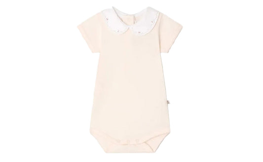 Bonpoint Cygne Hand Embroidered Cherries Bodysuit