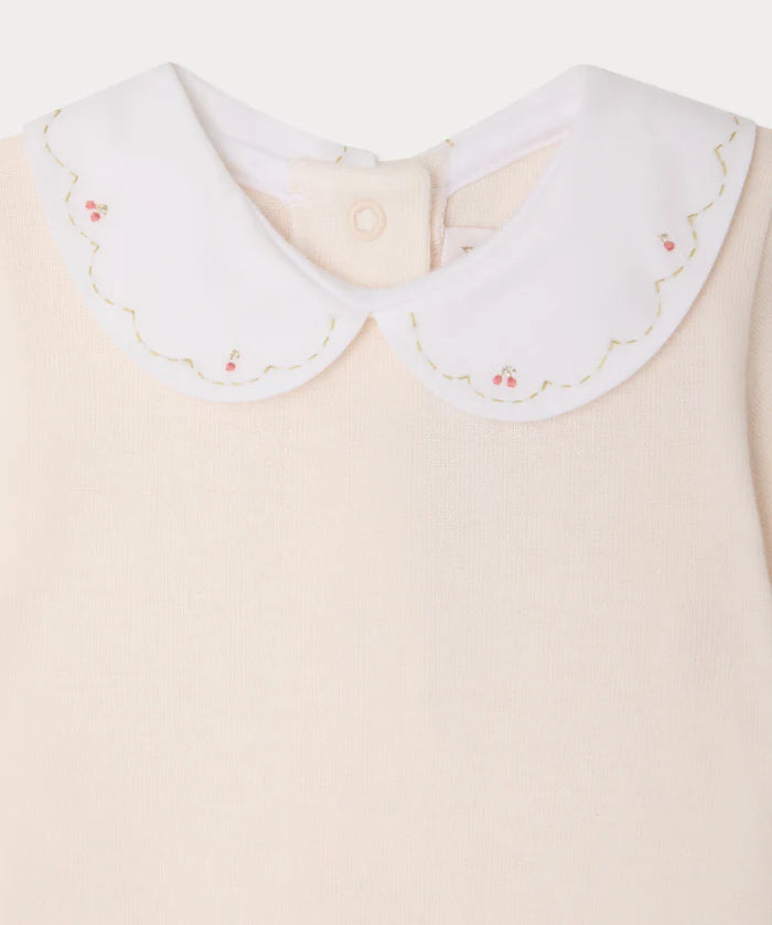 Cygne Hand Embroidered Cherries Bodysuit