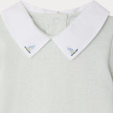 Juillet Hand Embroidered Sailboat Bodysuit