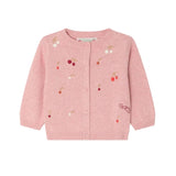 Bonpoint Hand Embroidered Cherries Claudie Cardigan