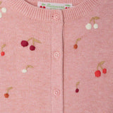 Hand Embroidered Cherries Claudie Cardigan