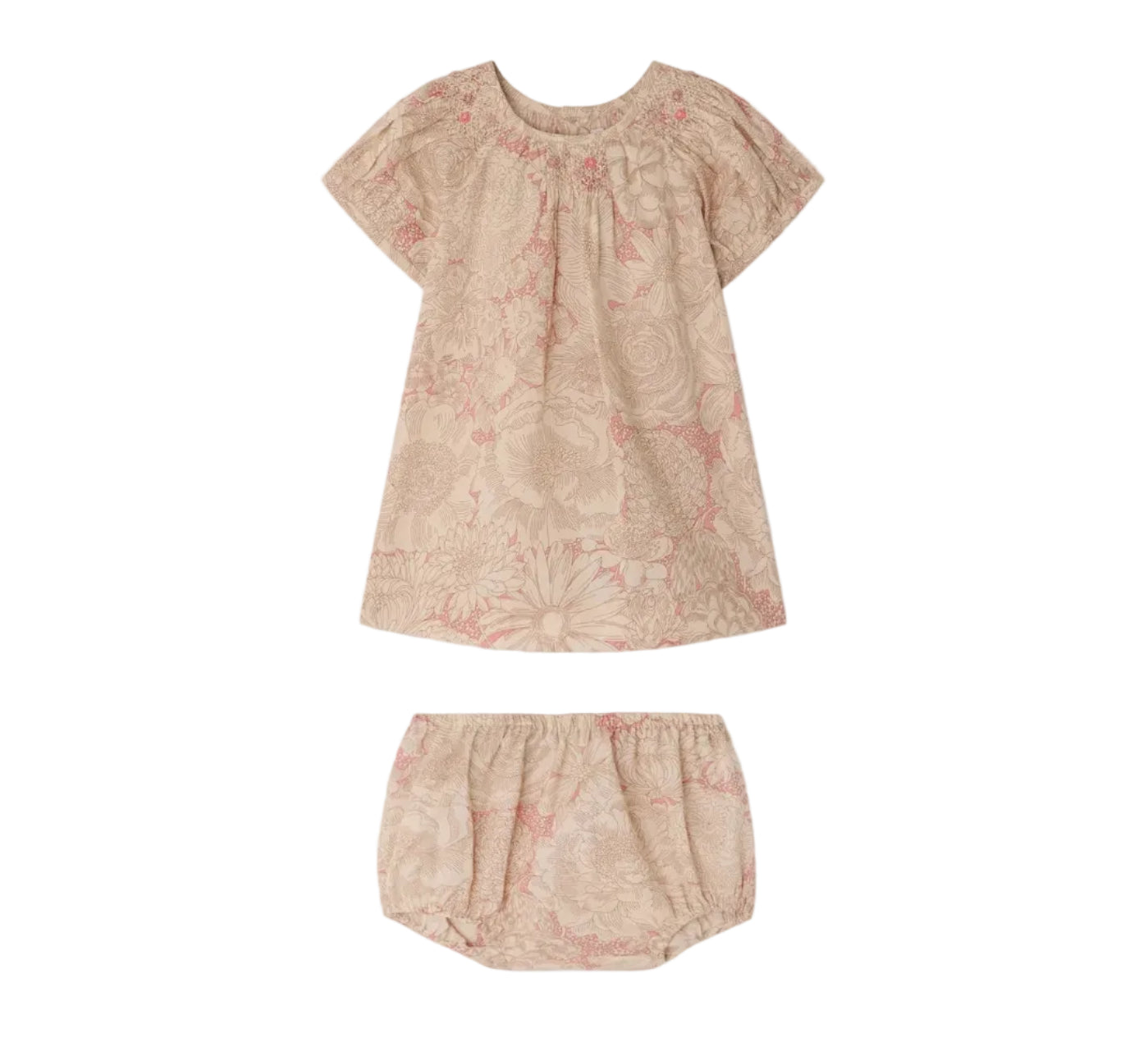 Bonpoint Lucia Smocked Liberty Dress Set