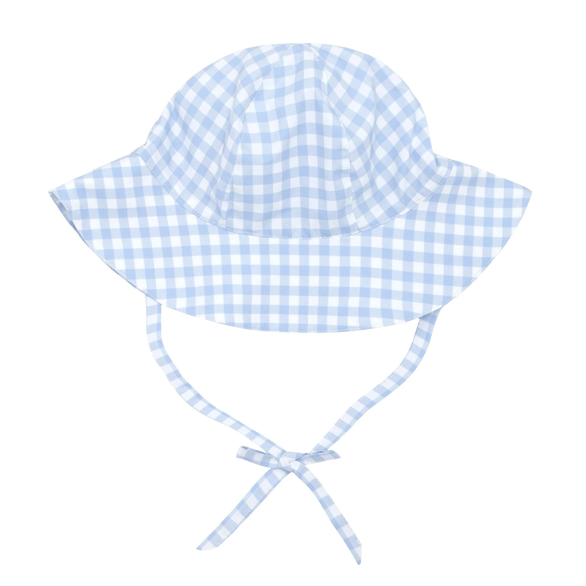 Minnow Oasis Blue Gingham Sun Hat