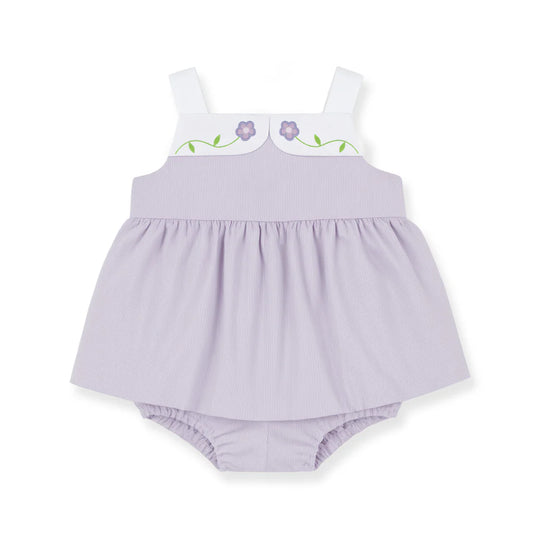 Florence Eiseman Pincord Romper With Flowers