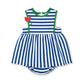 Florence Eiseman Stripe Knit Romper With Tulip