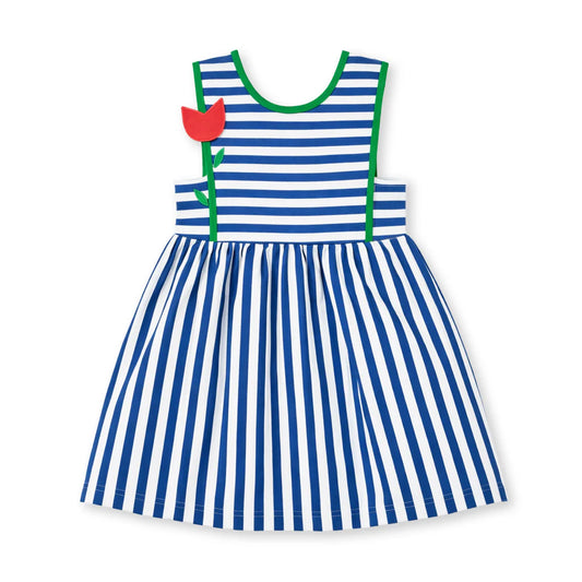 Florence Eiseman Stripe Knit Dress With Tulip