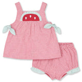 Florence Eiseman Check Seersucker Dress and Bloomers With Watermelon