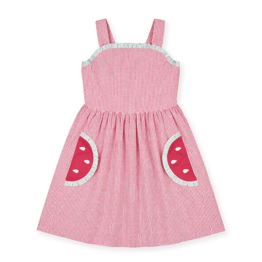 Florence Eiseman Check Seersucker Dress With Watermelon
