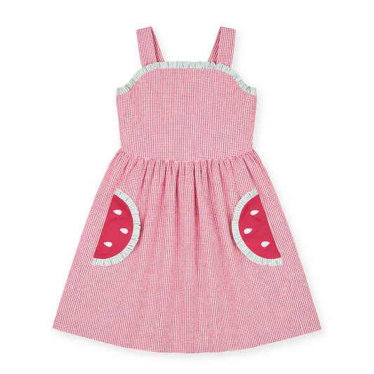 Florence Eiseman Check Seersucker Dress With Watermelon