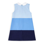 Florence Eiseman Colorblock Knit Dress With Flower
