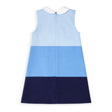 Florence Eiseman Colorblock Knit Dress With Flower
