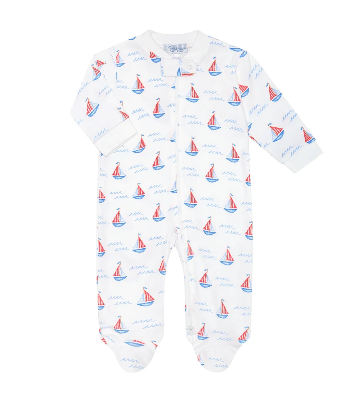 Nellapima Sailboats Zipper Footie