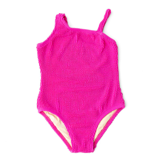 Shade Critters Crinkle One Shoulder Swimsuit - Berry