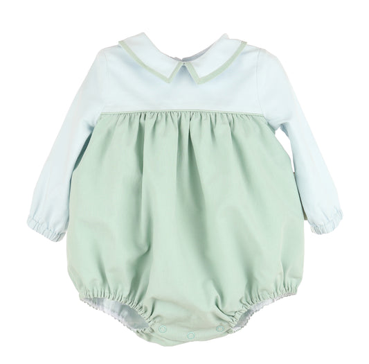 Sophie and Lucas Poplin Classic Bubble- Green