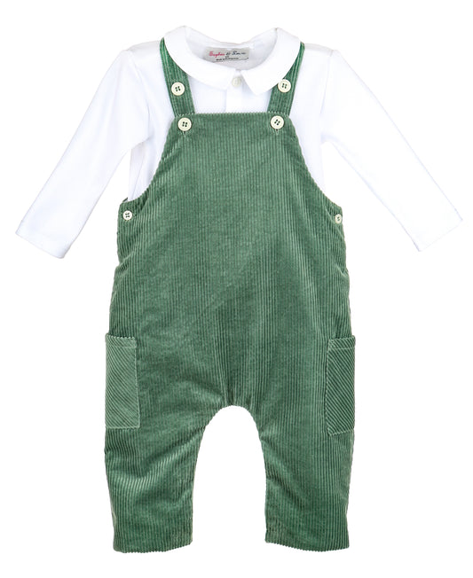 Sophie and Lucas Bayleaf Corduroy Overall Set