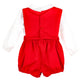 Sophie and Lucas Red Holiday Overall Set