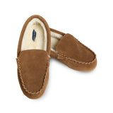 Petite Plume Kid's Suede Slippers - Tan