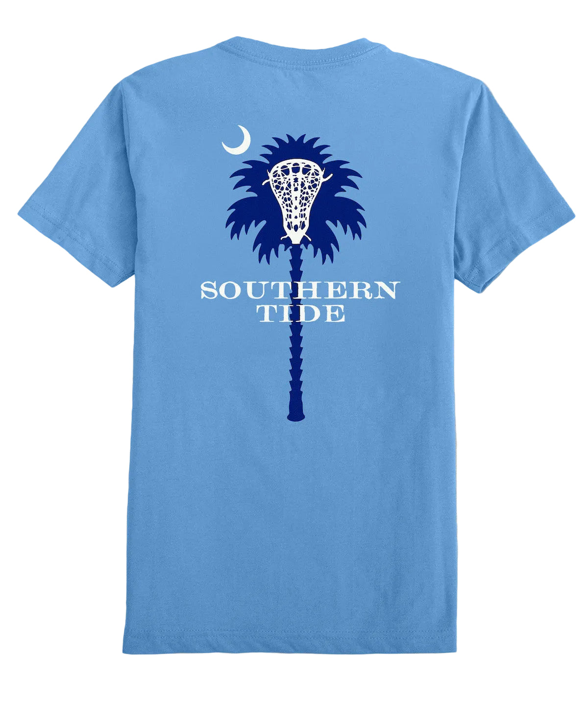 Southern Tide Lacrosse Palm Short Sleeve T-Shirt- Ocean Channel