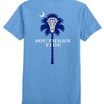 Southern Tide Lacrosse Palm Short Sleeve T-Shirt- Ocean Channel
