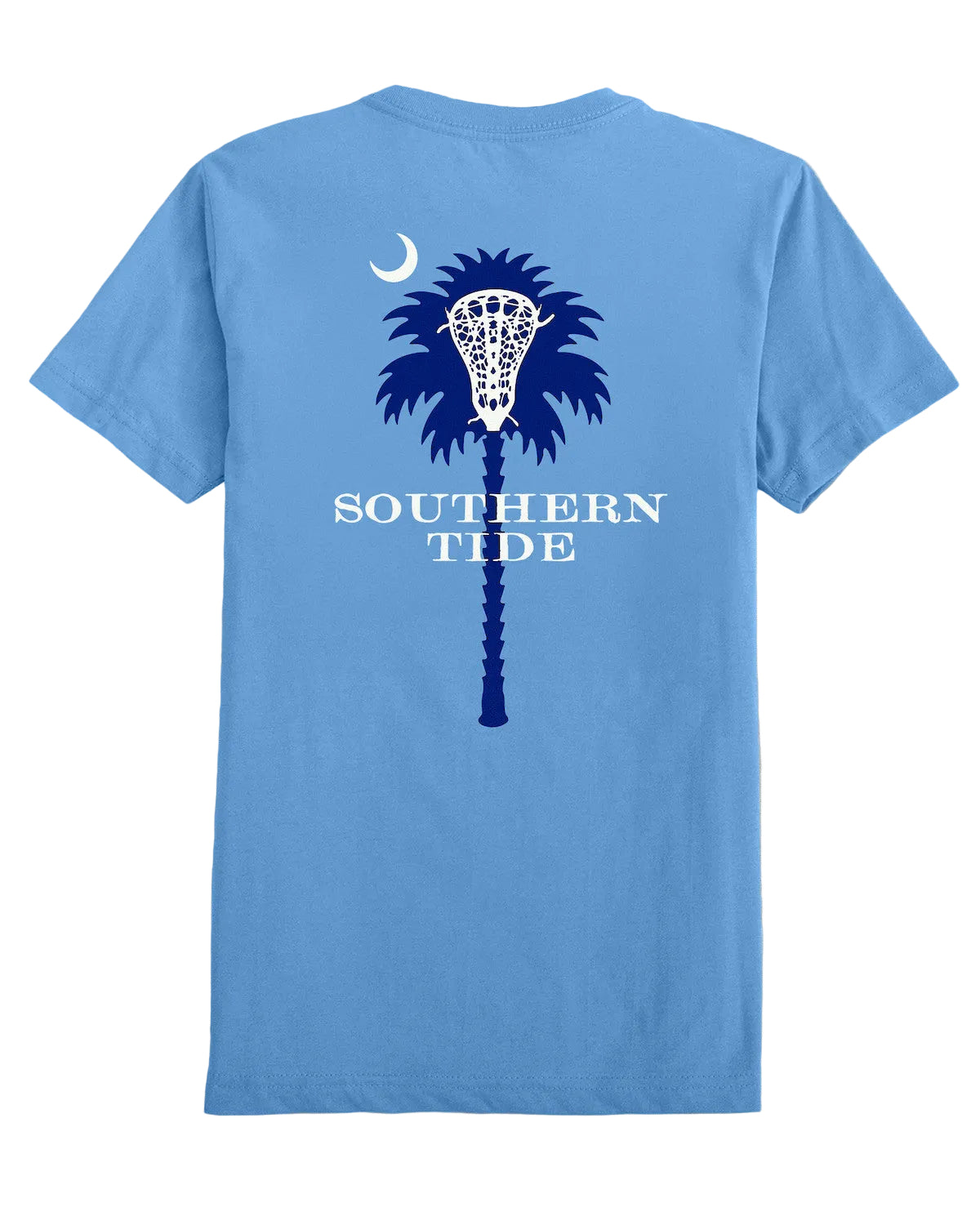 Southern Tide Lacrosse Palm Short Sleeve T-Shirt- Ocean Channel