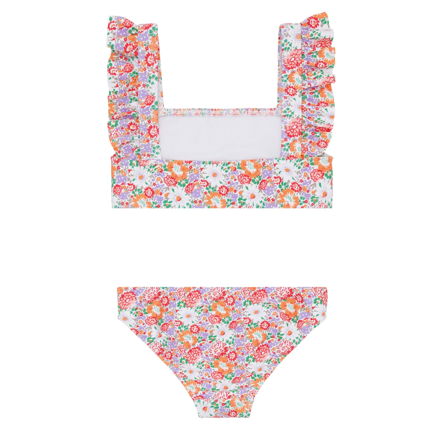 Minnow Island Blossom Smocked Ruffle Strap Bikini