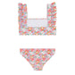 Minnow Island Blossom Smocked Ruffle Strap Bikini