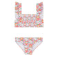 Minnow Island Blossom Smocked Ruffle Strap Bikini