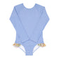 Minnow Sky Blue Gingham Rashguard One Piece