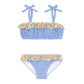 Minnow Sky Blue Gingham Bandeau Tie Strap Bikini