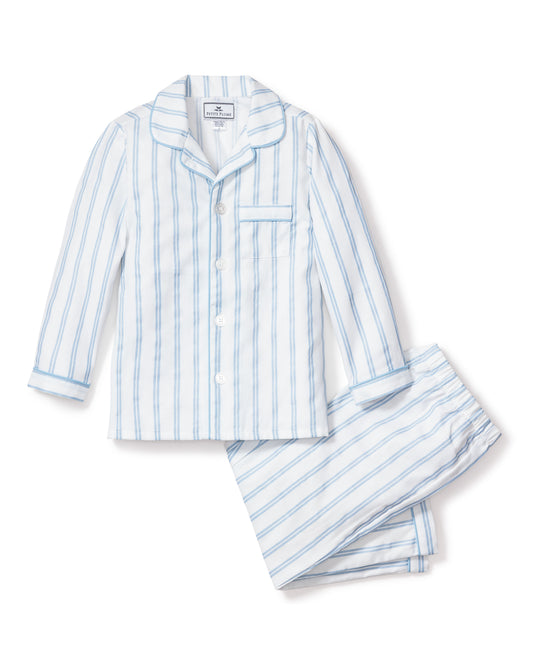 Petite Plume Periwinkle and White Stripe Pajama Set