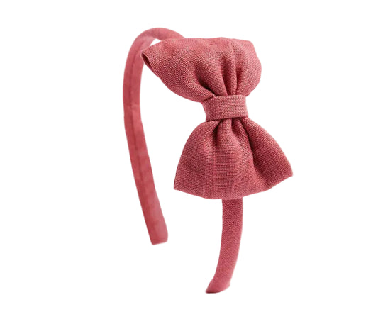 Pepa London Raspberry Linen Headband