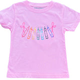 Mustard & Ketchup Pink Crayons with Bows T-Shirt