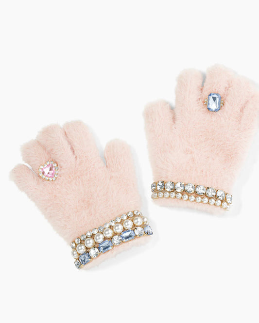 Super Smalls Cotton Candy Jeweled Gloves