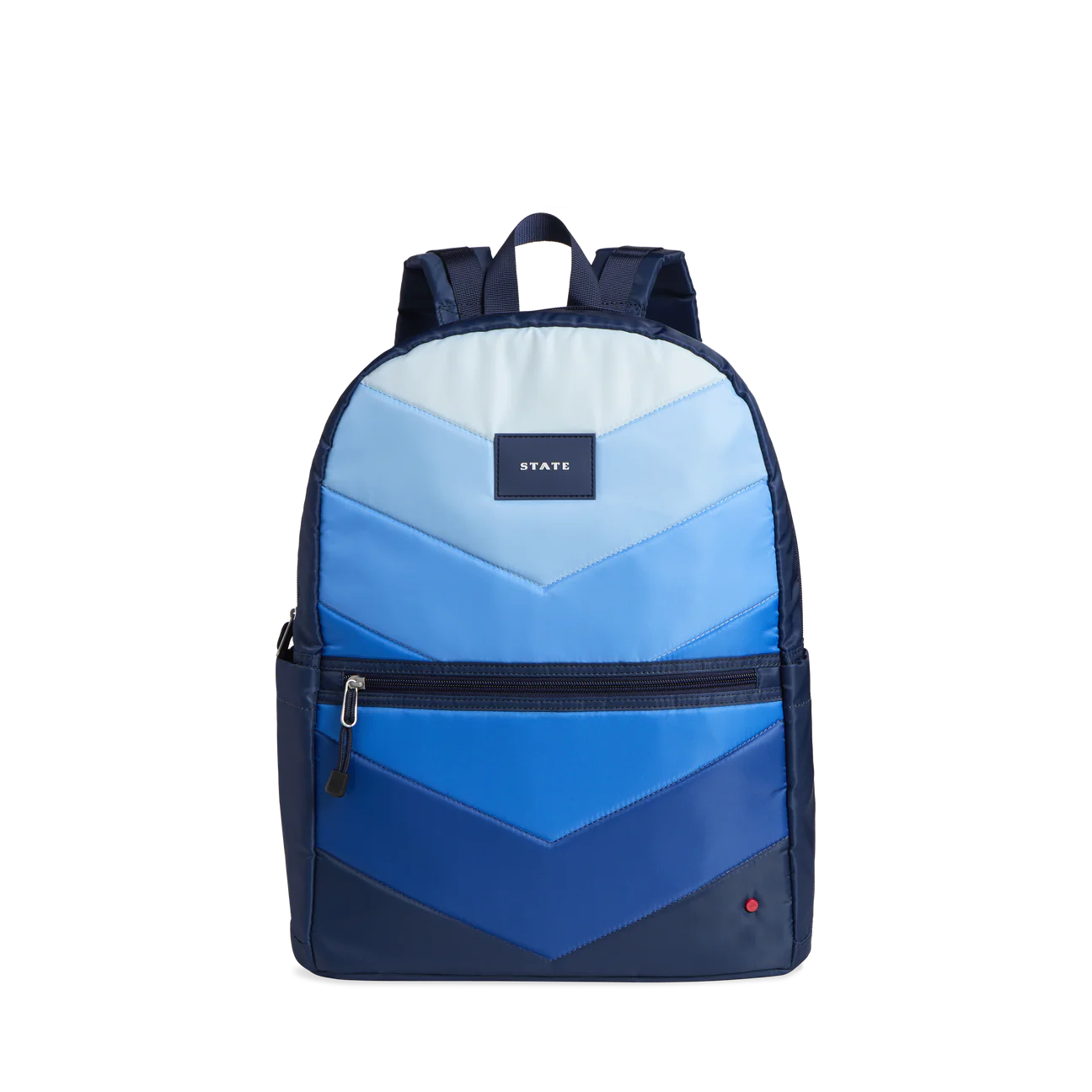 State Kane Double Pocket Large Backpack- Blue Chevron