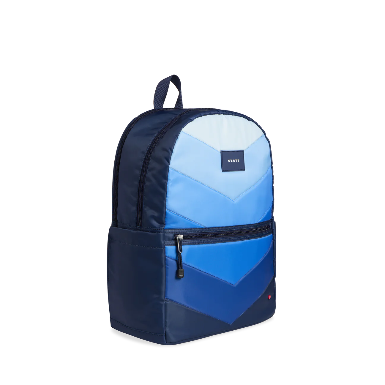 State Kane Double Pocket Large Backpack- Blue Chevron