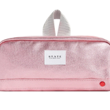 State Clinton Pencil Case- Pink and Silver