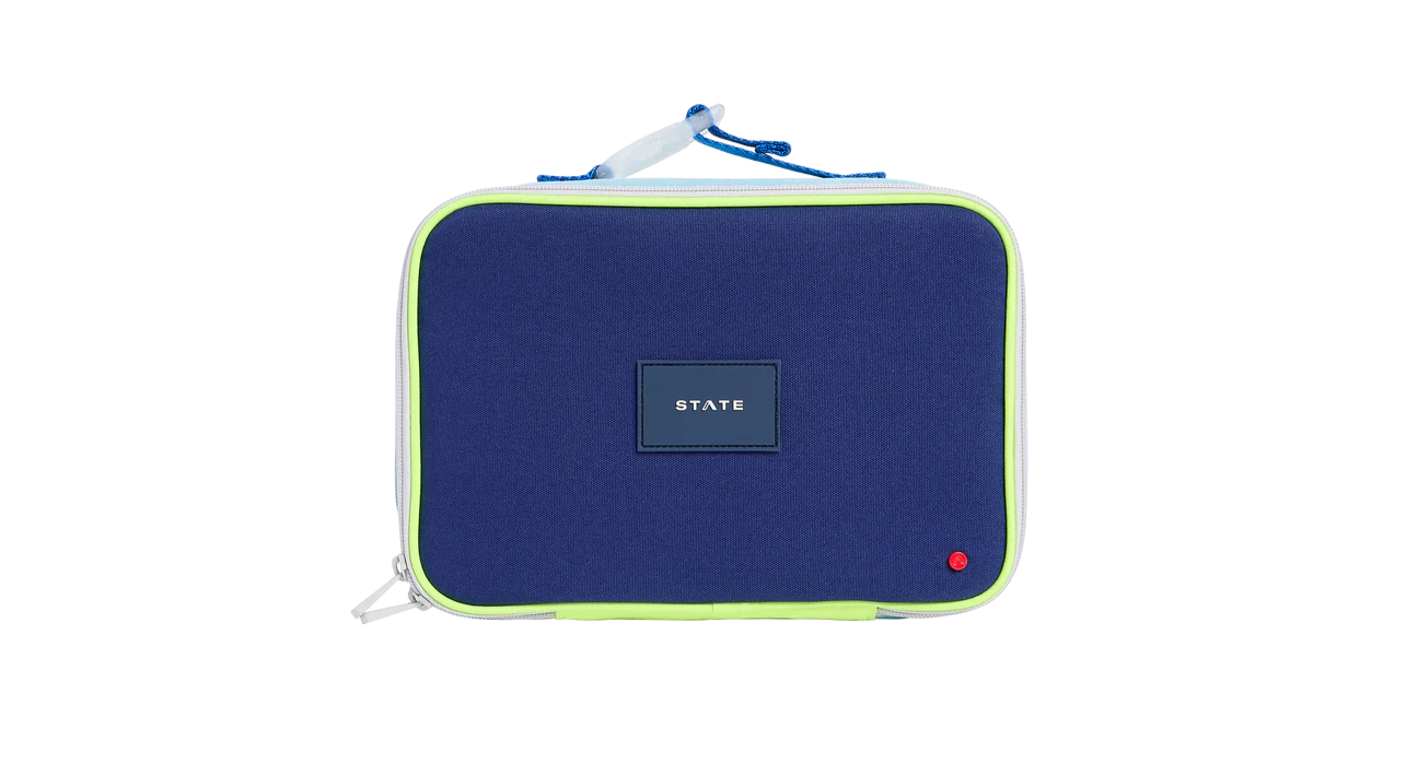 State Rodgers Lunch Box- Navy and Neon