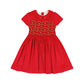 Antionette Paris Stella Red Silk Smocked Dress