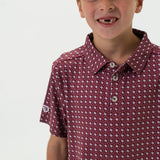 Maroon & Gray Texas Polo