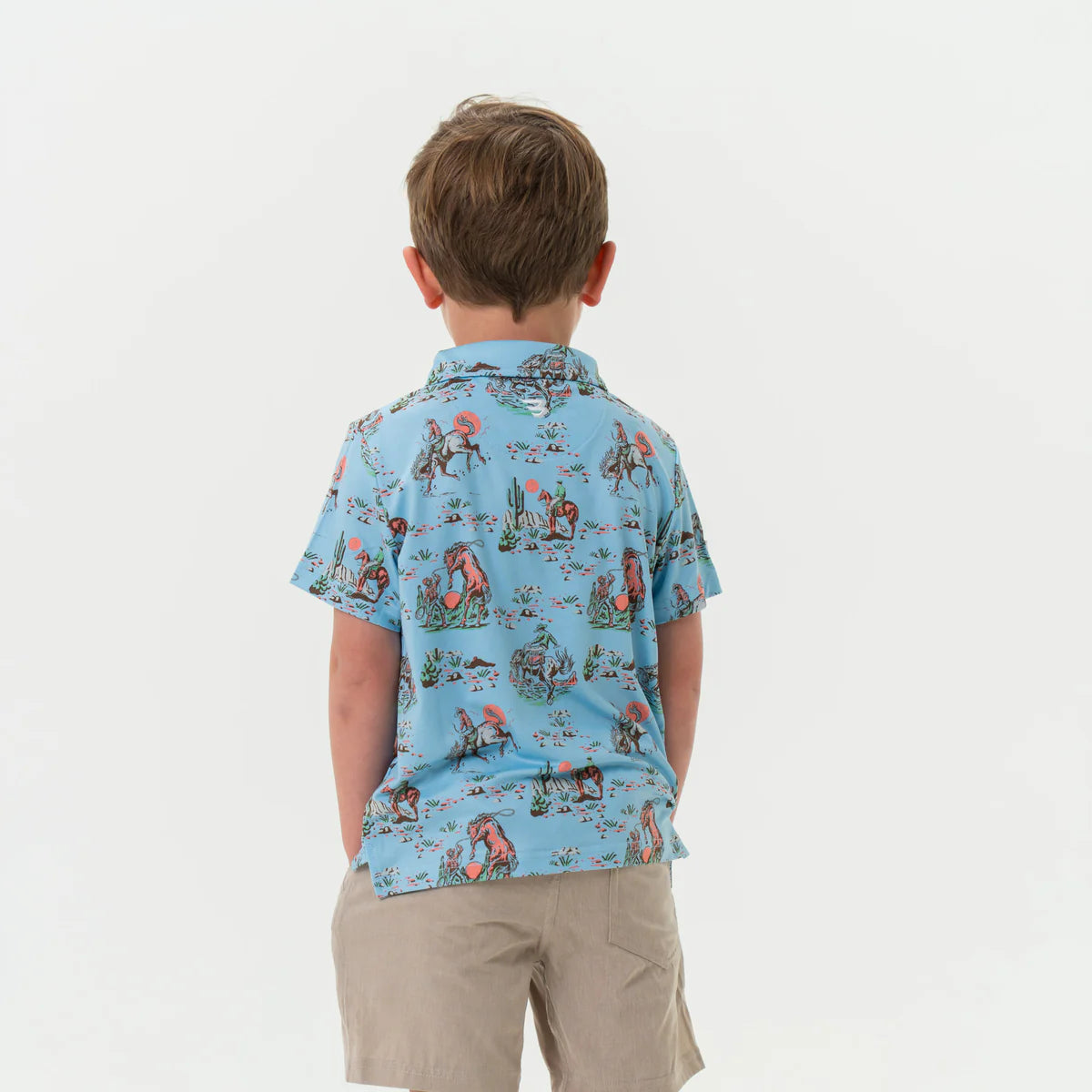 Burlebo Youth Polo- Cowboy Up- Blue