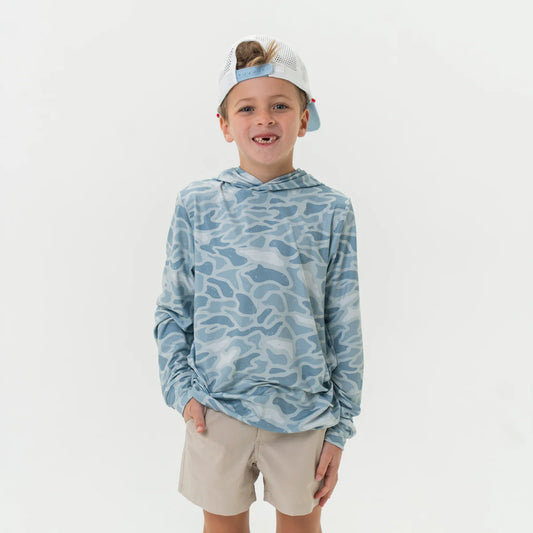 Burlebo Youth Performance Hoodie- Seaside Camo