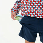 Burlebo Youth Everyday Short- Deep Water Navy With Mayan Pocket