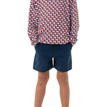 Burlebo Youth Everyday Short- Deep Water Navy With Mayan Pocket