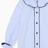 La Coqueta Blue Sacha Long Sleeve Shirt