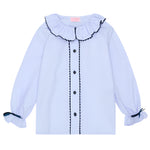 La Coqueta Blue Sacha Long Sleeve Shirt