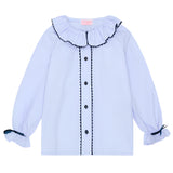 La Coqueta Blue Sacha Long Sleeve Shirt